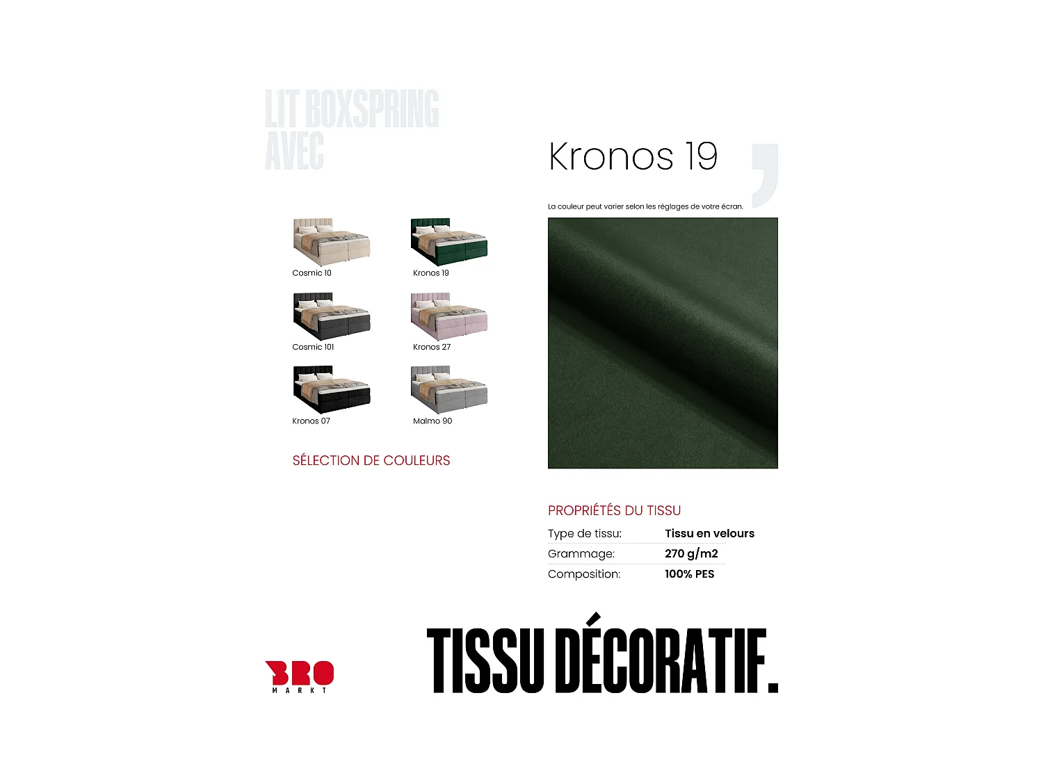 Boxspringbed met hoofdeinde, matras en dekmatras - DENVER - 140x200 - groente