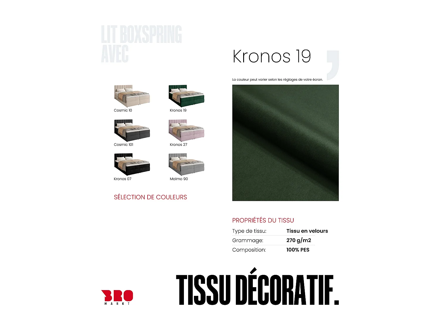 Lit boxspring avec rangement DENVER - matelas - surmatelas - vert - 160x200 cm