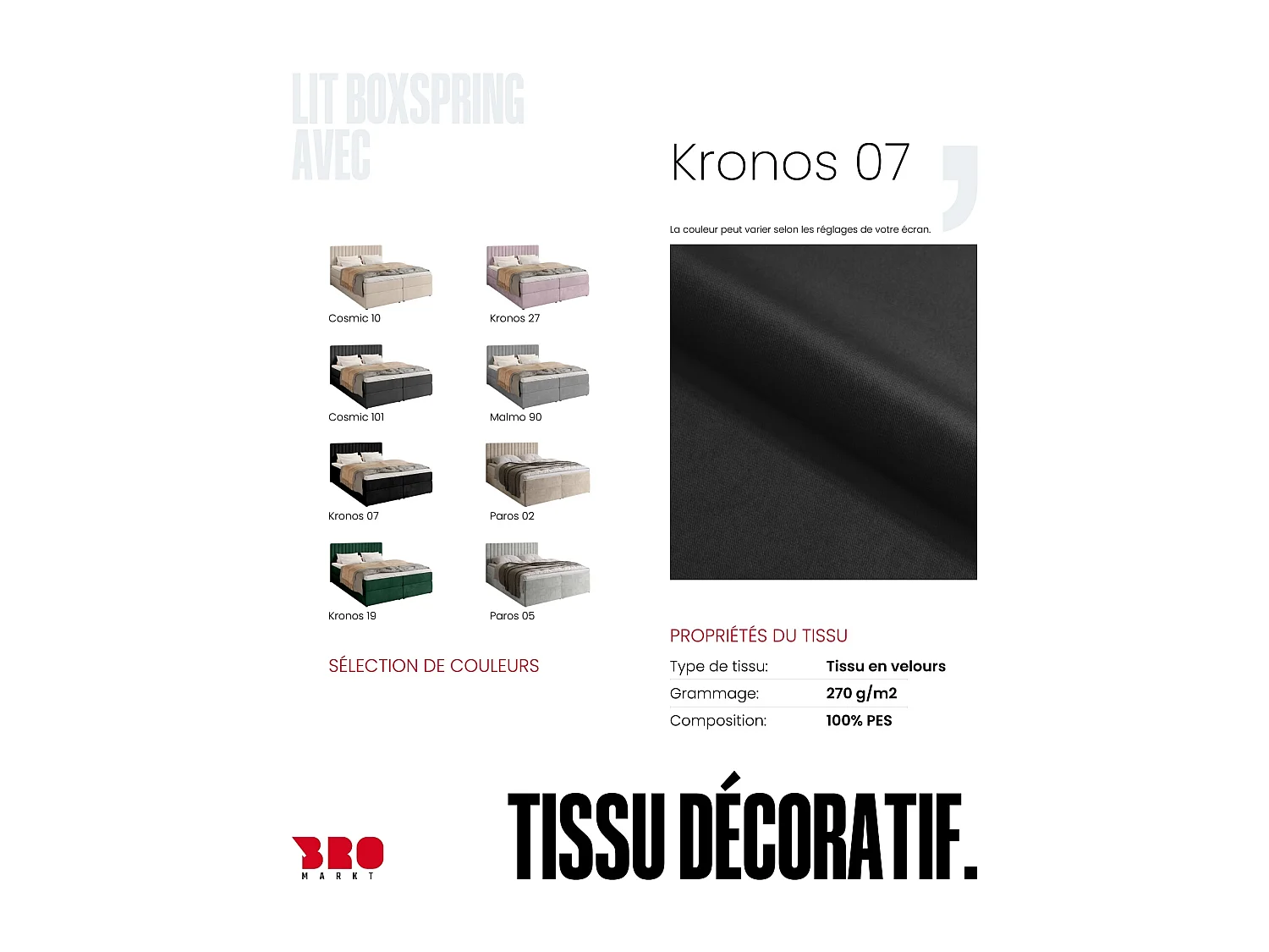 Lit boxspring avec rangement DREAM - matelas - surmatelas - noir - 140x200 cm