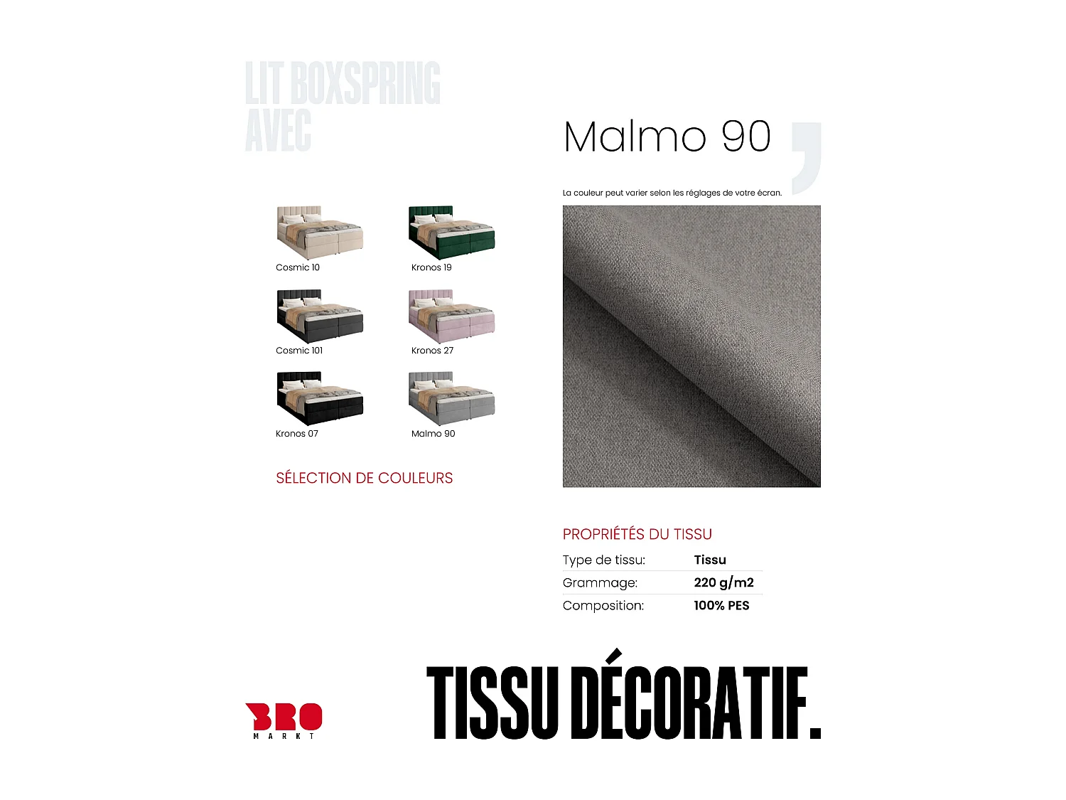 Lit boxspring avec rangement DENVER - matelas - surmatelas - gris - 160x200 cm