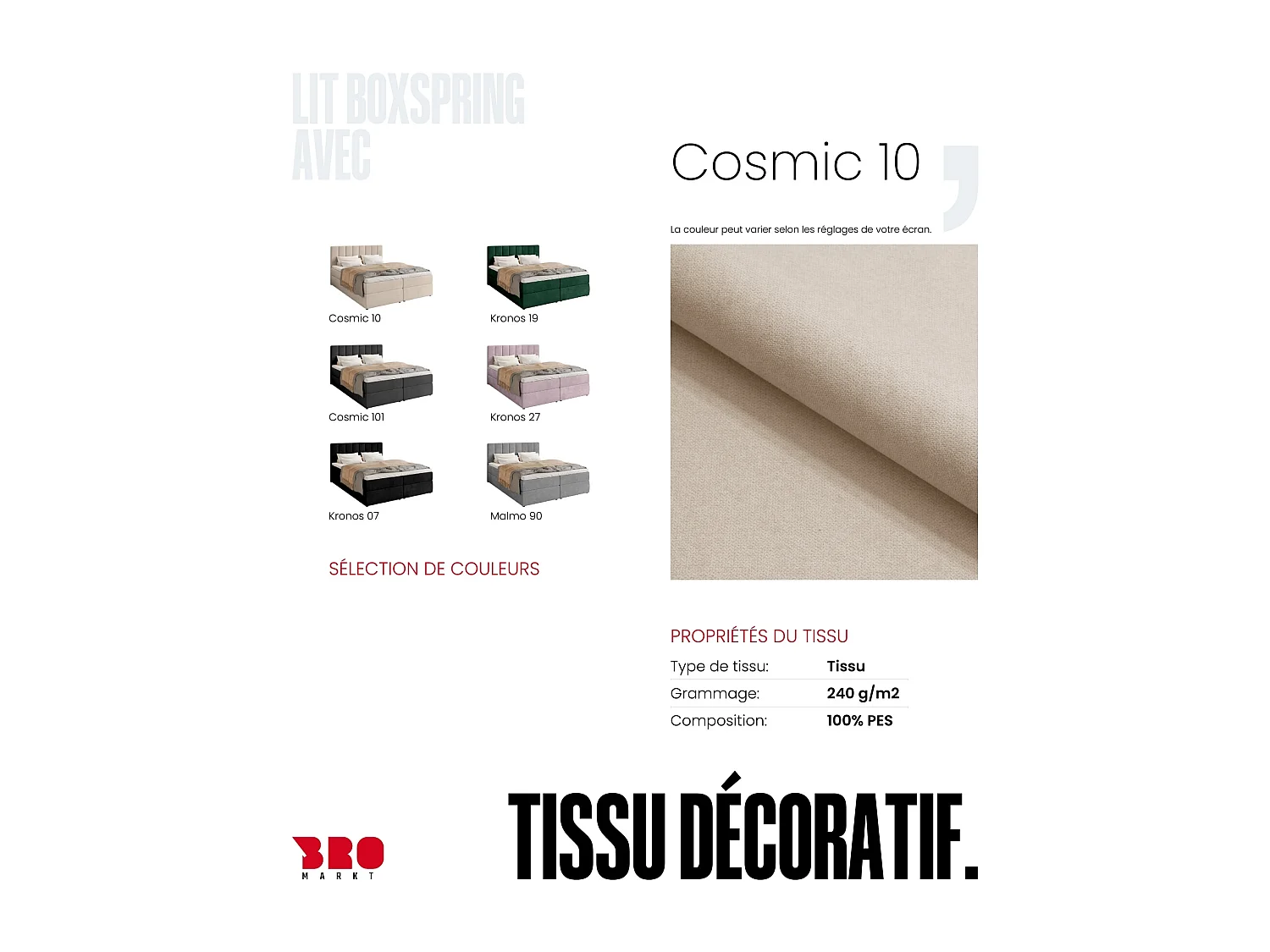 Lit boxspring avec rangement DENVER - matelas - surmatelas - beige - 140x200 cm