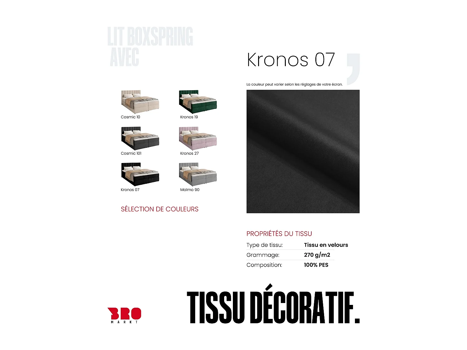 Lit boxspring avec rangement DENVER - matelas - surmatelas - noir - 180x200 cm