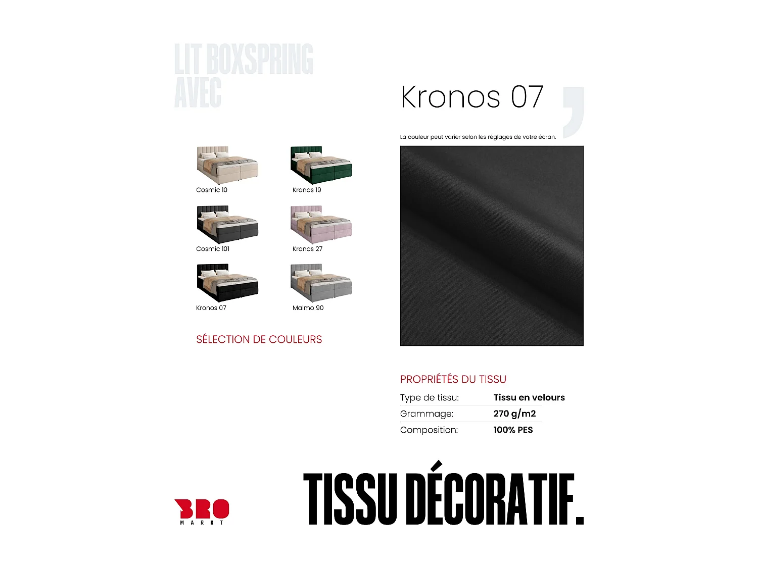 Lit boxspring avec rangement DENVER - matelas - surmatelas - noir - 160x200 cm