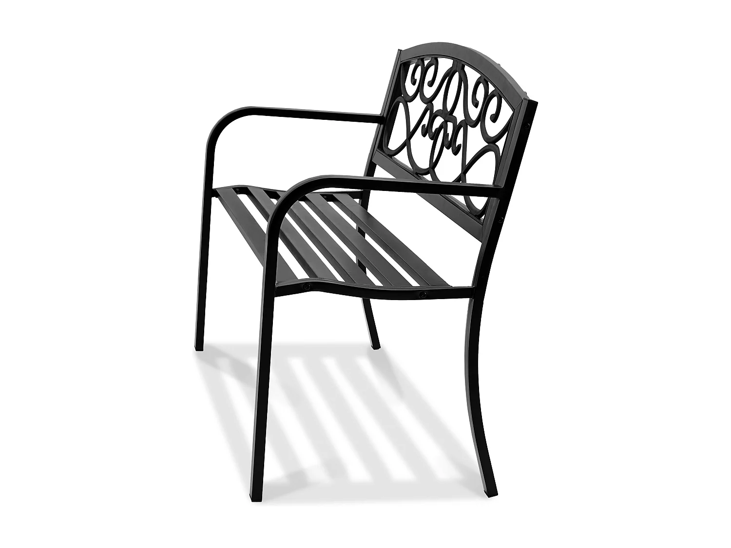 Banc d'Extérieur SucceBuy Banc de Jardin en Métal de 127cm, 250 kg pour Patio, Cour, Porche - Gris