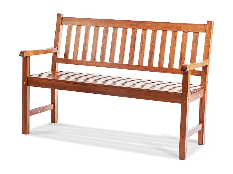 Ławka Ogrodowa z Drewna SucceBuy 127 cm, Nośność 363 kg, Meble Ogrodowe do Patio i Werandy