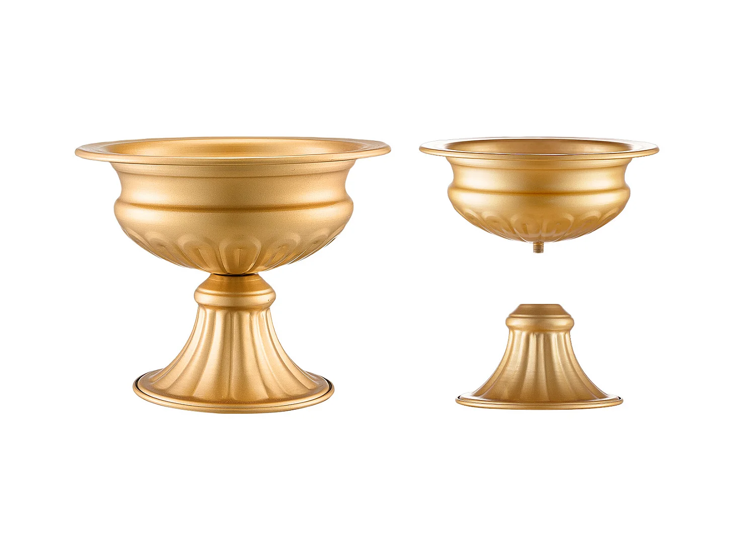 Vaso SucceBuy Pacote de 10 Vasos de 16 Cm, Centro de Mesa em Metal, Dourado, Floral, Festa de Casamento, Metal/Ouro