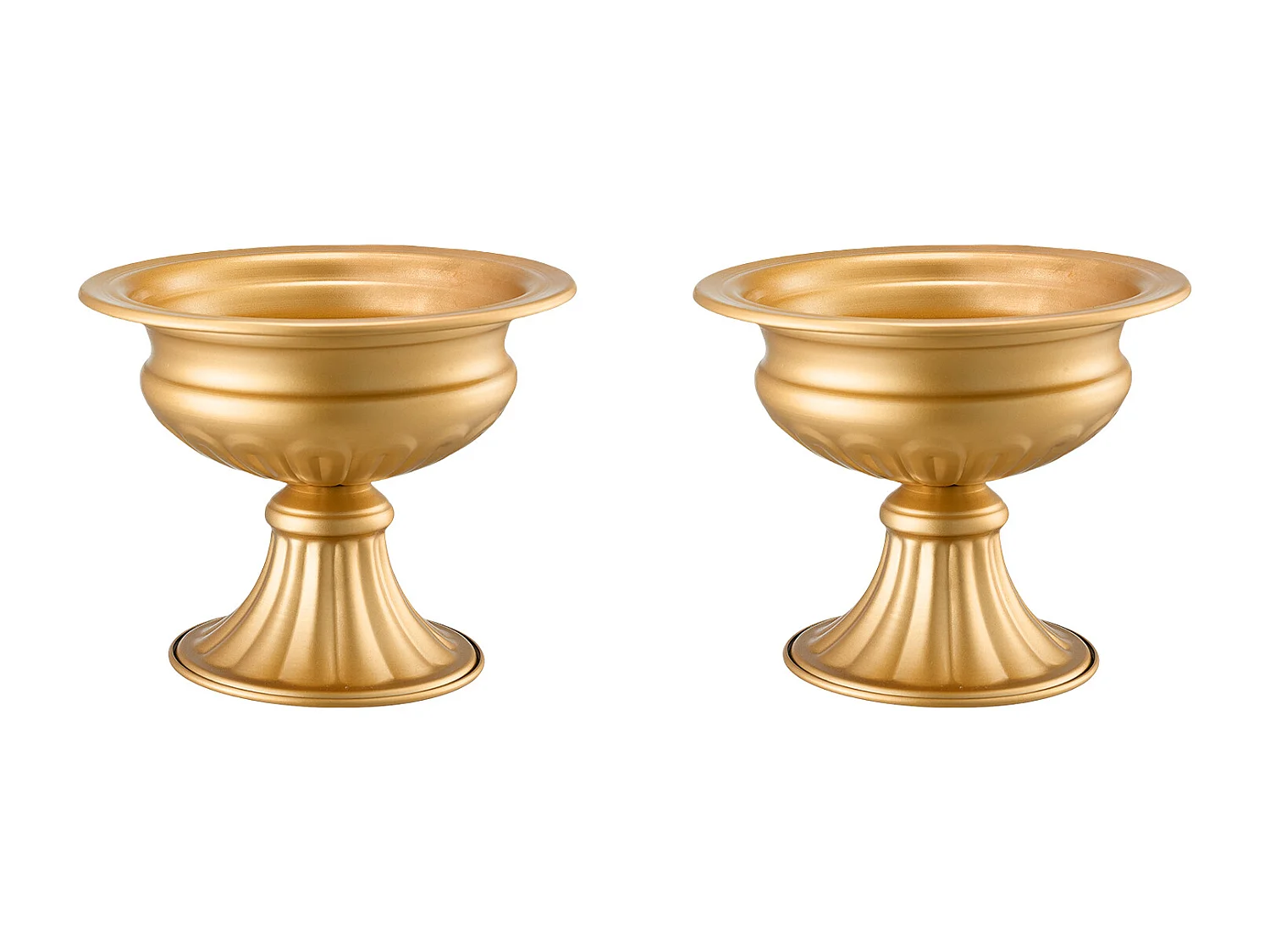 Vase SucceBuy Set von 10 Vasen von 16 Cm, Metall-Tischmitte, Goldfarben, Floral, Hochzeitsfeier, Metall/Gold