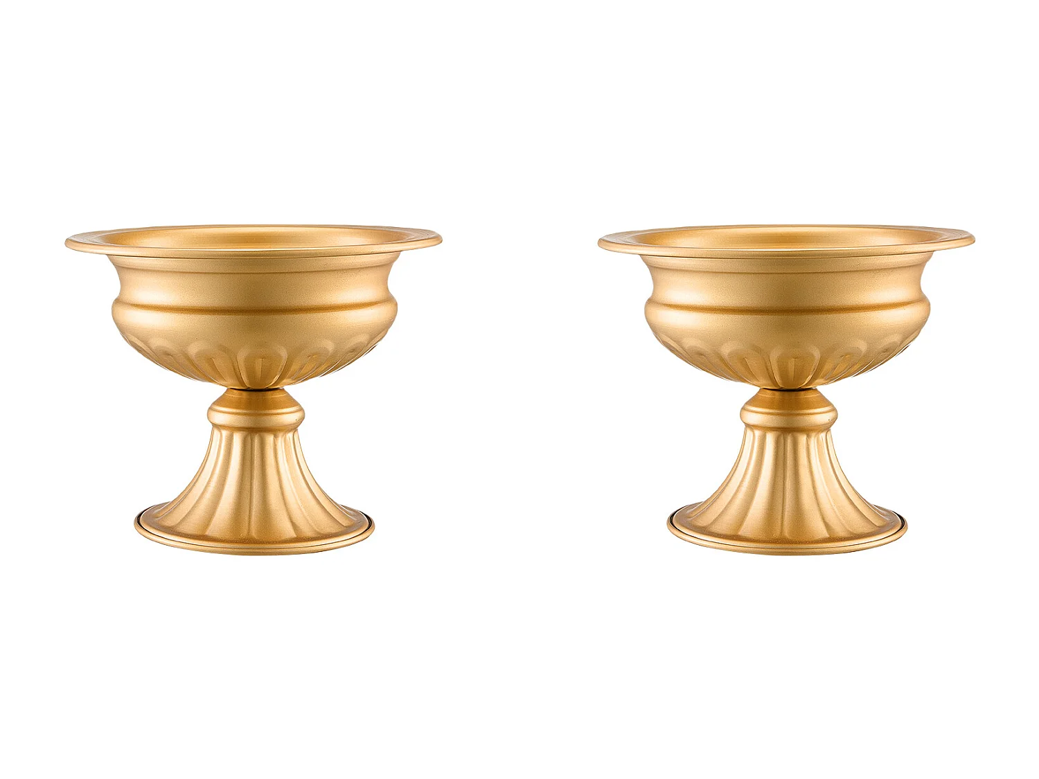 Vase SucceBuy Set von 10 Vasen von 16 Cm, Metall-Tischmitte, Goldfarben, Floral, Hochzeitsfeier, Metall/Gold