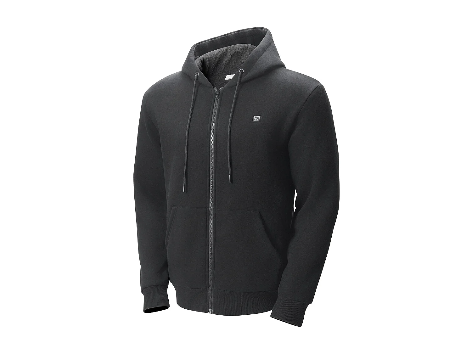 Sweat à Capuche Chauffant SucceBuy, 7,4 V, 5 Zones de Chauffage, Veste Zippée Unisexe, Noir, Taille XL