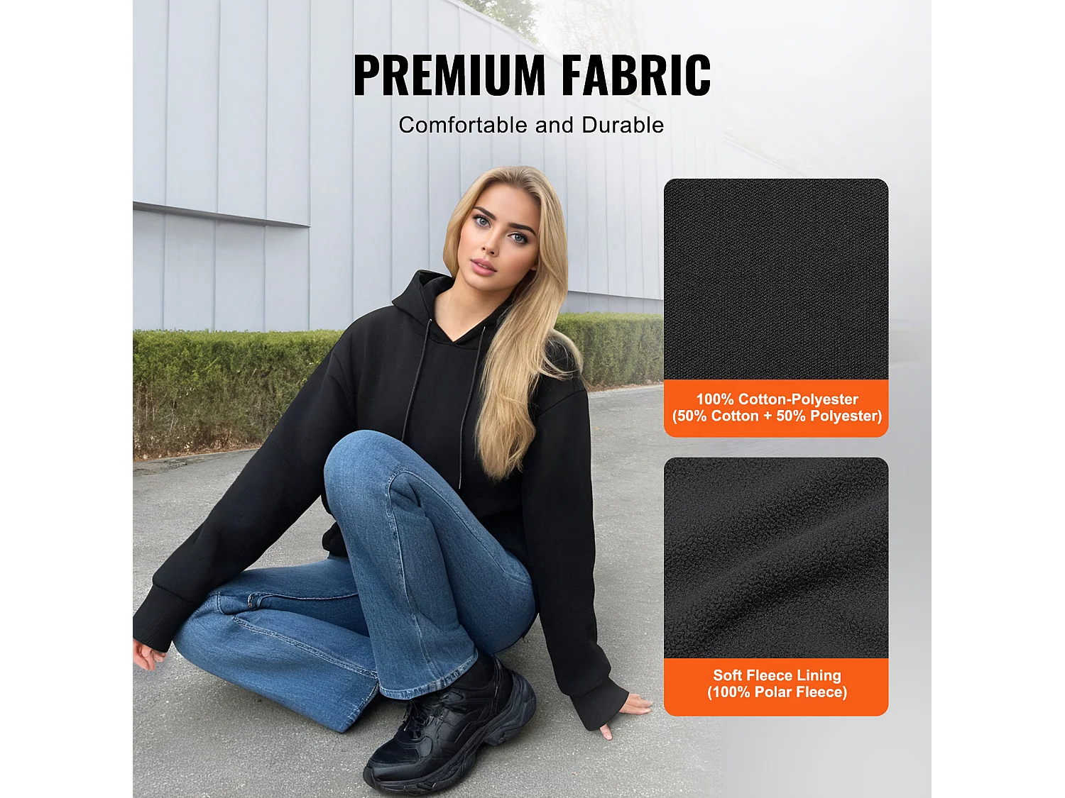 Sweat à Capuche Chauffant SucceBuy, 7,4 V, 5 Zones de Chauffage, Veste Électrique, Taille L, Noir