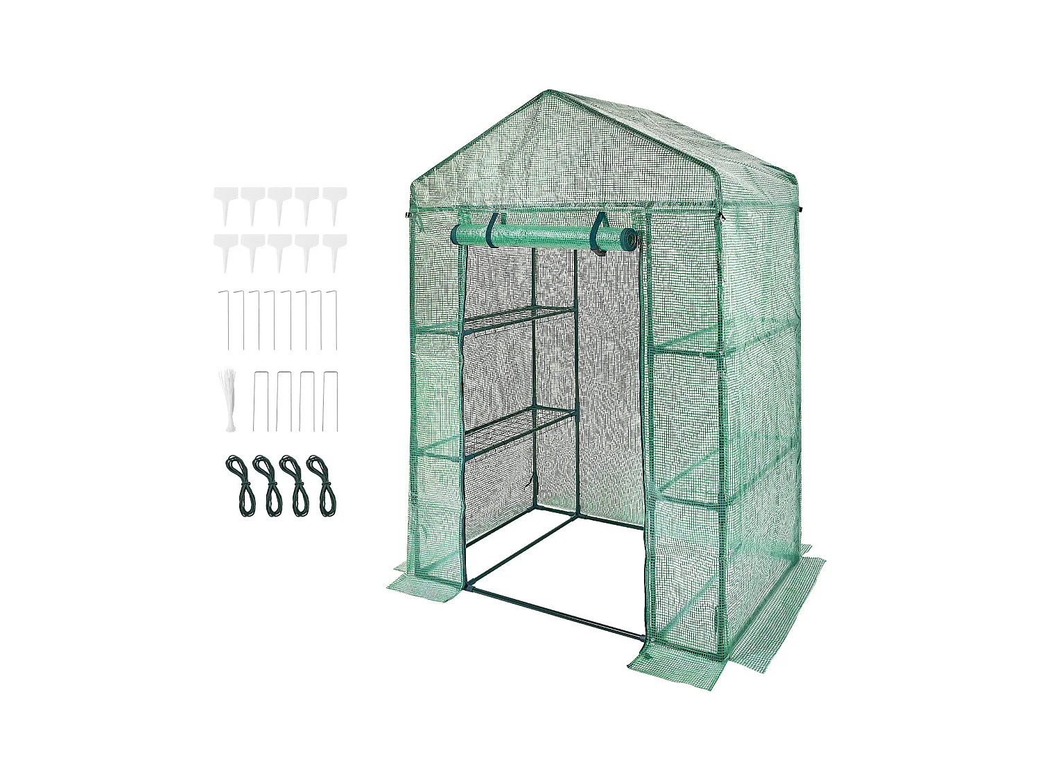 Serre Tunnel SucceBuy avec Étagères 140.21 x 73.15 x 204.22cm