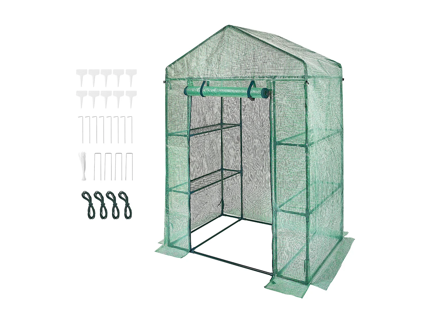 Serre Tunnel SucceBuy avec Étagères 140.21 x 73.15 x 204.22cm