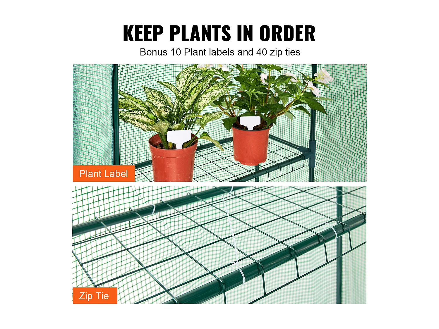 Serre Tunnel SucceBuy avec Étagères 140.21 x 73.15 x 204.22cm