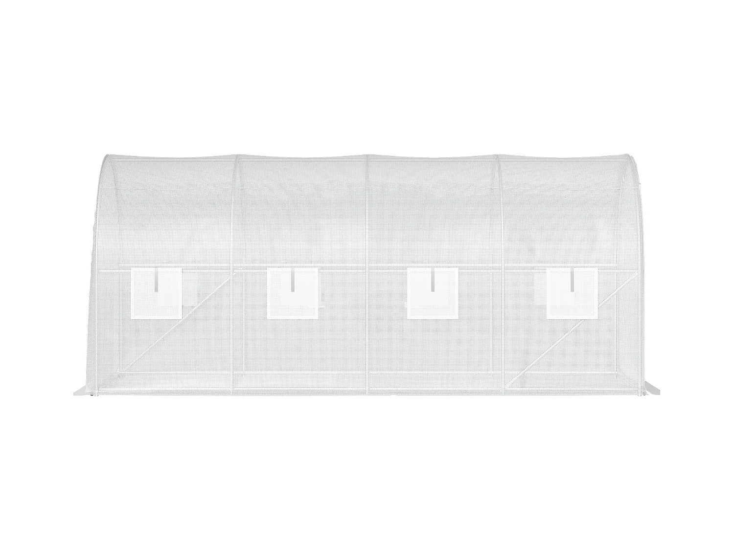 Serre Tunnel SucceBuy 457.2x213.36x213.36 cm Walk-In Greennel Greenhouse, Frame Galvanisé et Couvercle Étanche