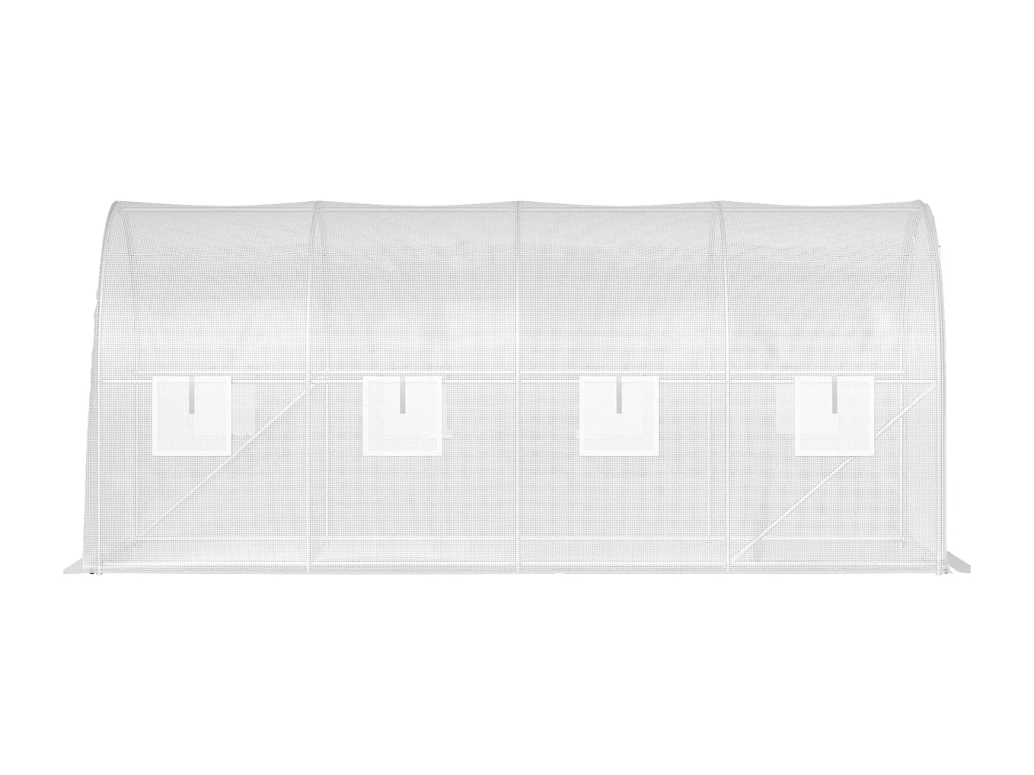 Invernadero Tipo Túnel SucceBuy 457,2 x 213,36 x 213,36 cm Invernadero para Caminar, Estructura Galvanizada y Cubierta Impermeable