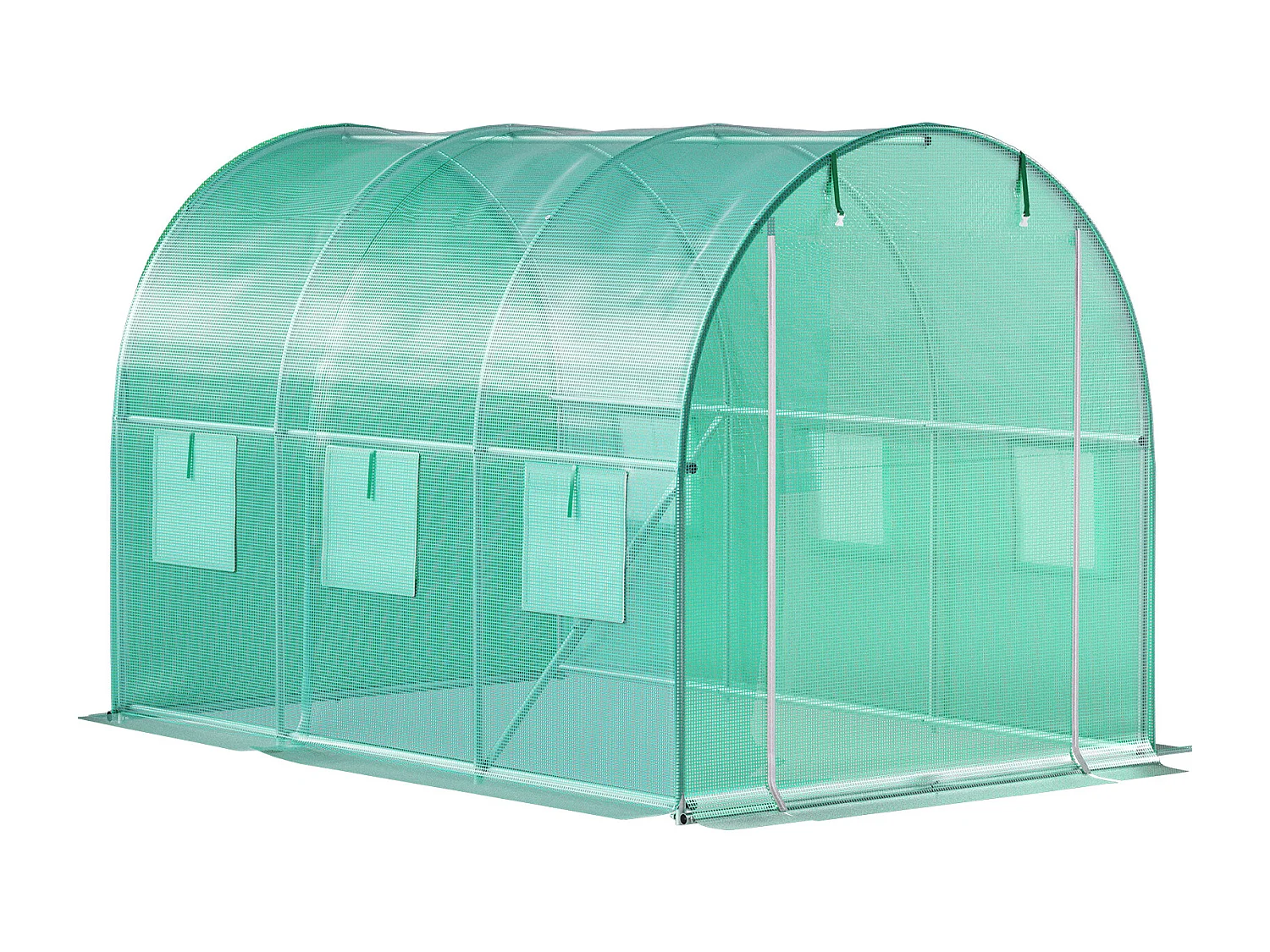 Serre Tunnel SucceBuy 304.8x213.36x213.36 cm, Cadre Galvanisé, Couverture Imperméable