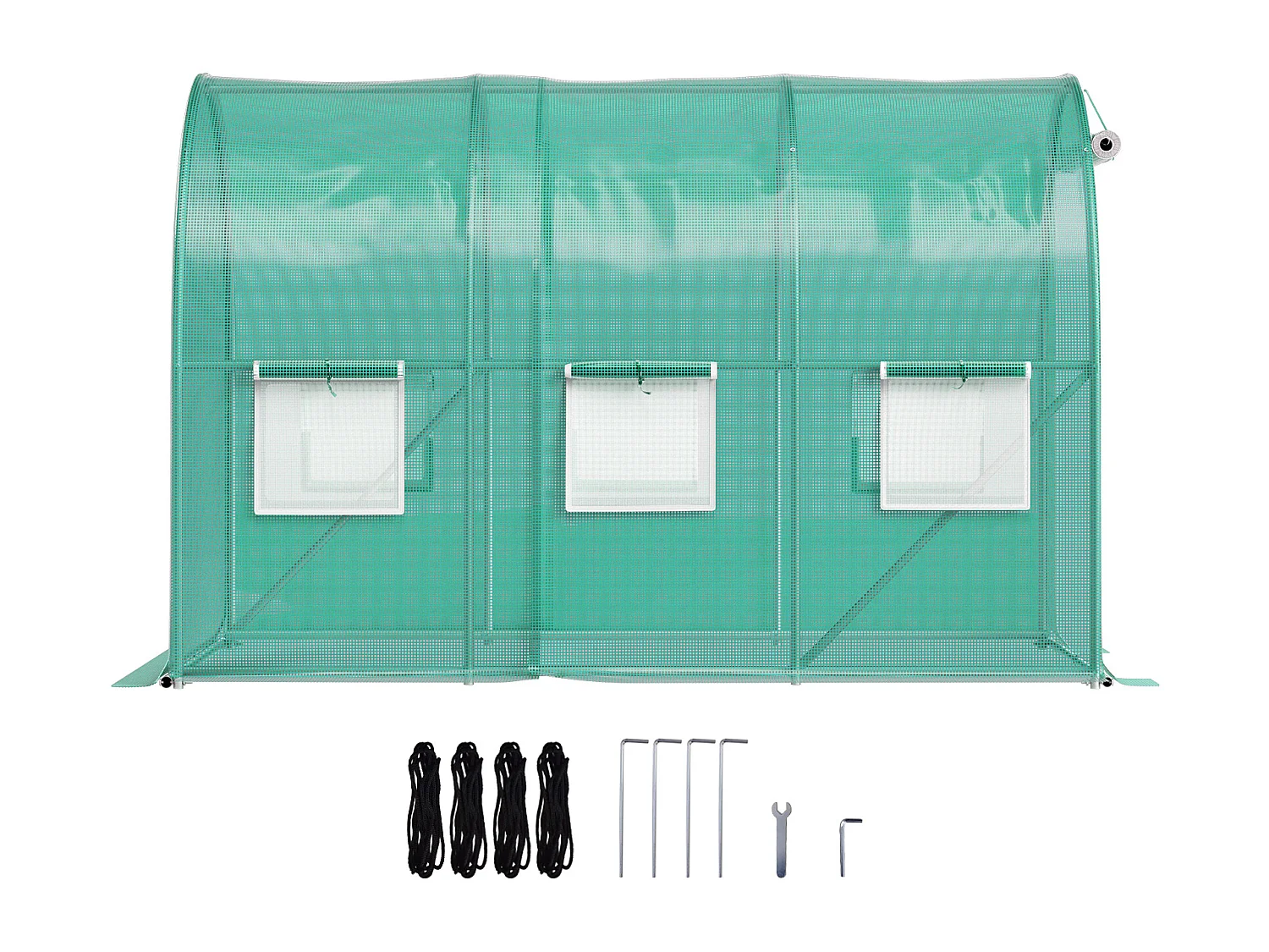 Serre Tunnel SucceBuy 304.8x213.36x213.36 cm, Cadre Galvanisé, Couverture Imperméable