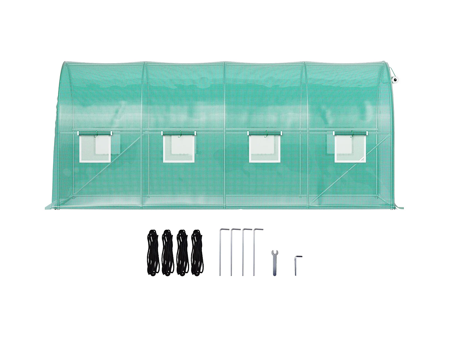 Folientunnel SucceBuy mit Verzinktem Rahmen 4,5 x 2 x 2 m, Wasserdicht