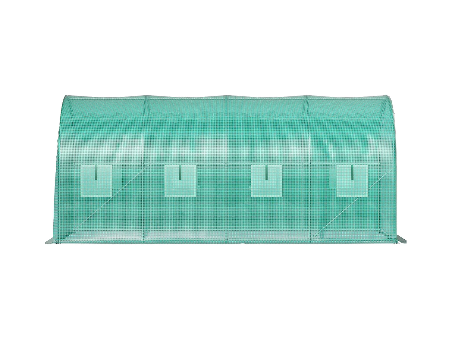 Folientunnel SucceBuy mit Verzinktem Rahmen 4,5 x 2 x 2 m, Wasserdicht