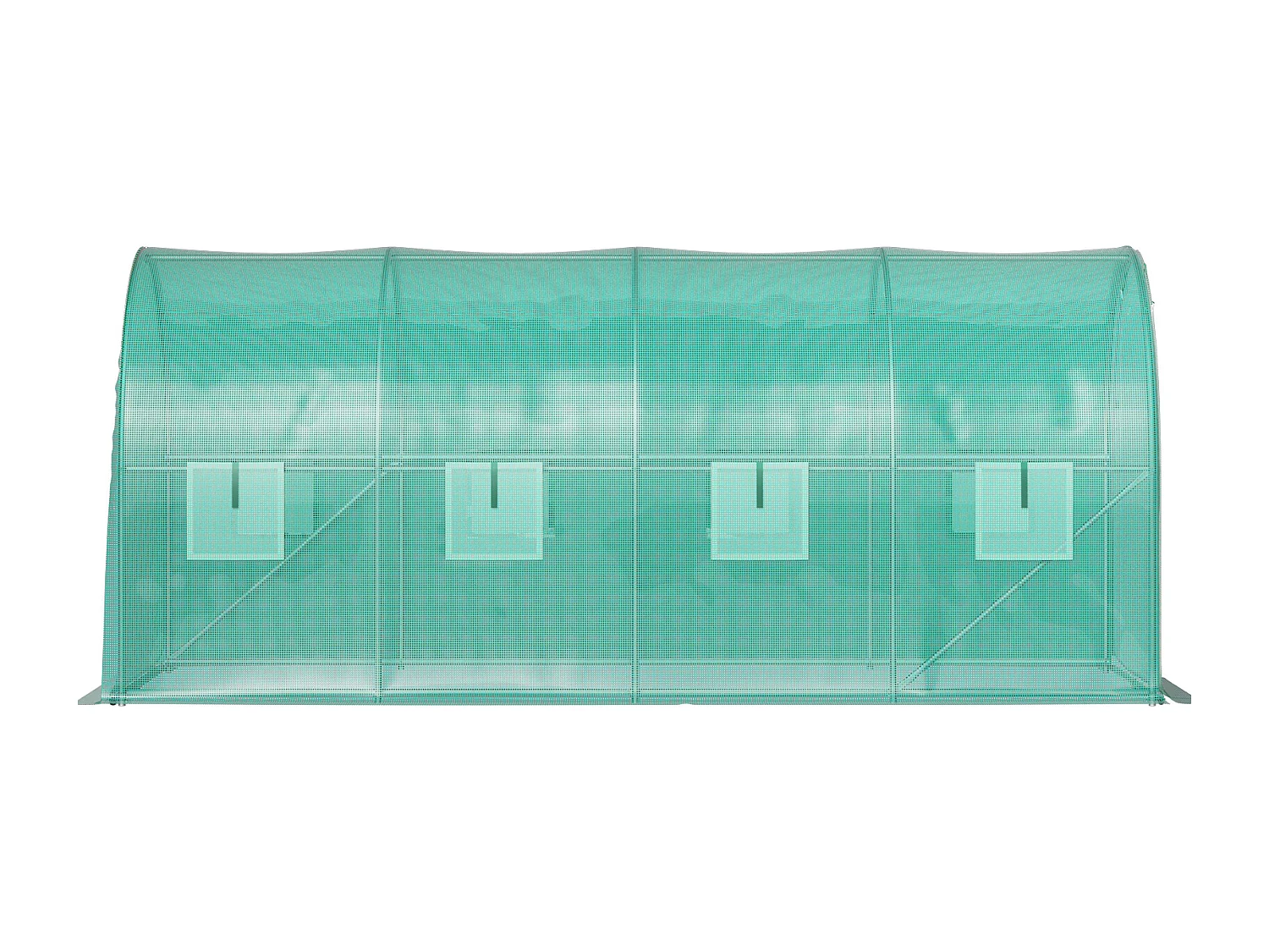 Folientunnel SucceBuy mit Verzinktem Rahmen 4,5 x 2 x 2 m, Wasserdicht