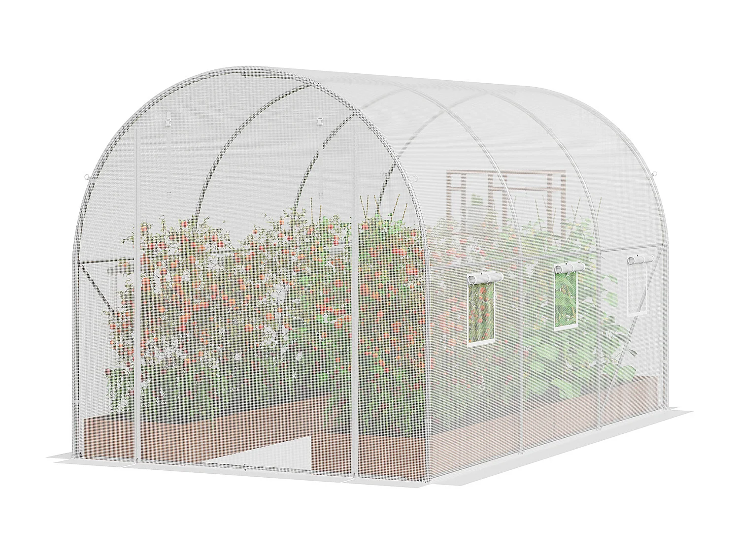 Serre Tunnel SucceBuy, 2 x 3 x 2 m, Cadre Galvanisé, Couverture PE, Blanc