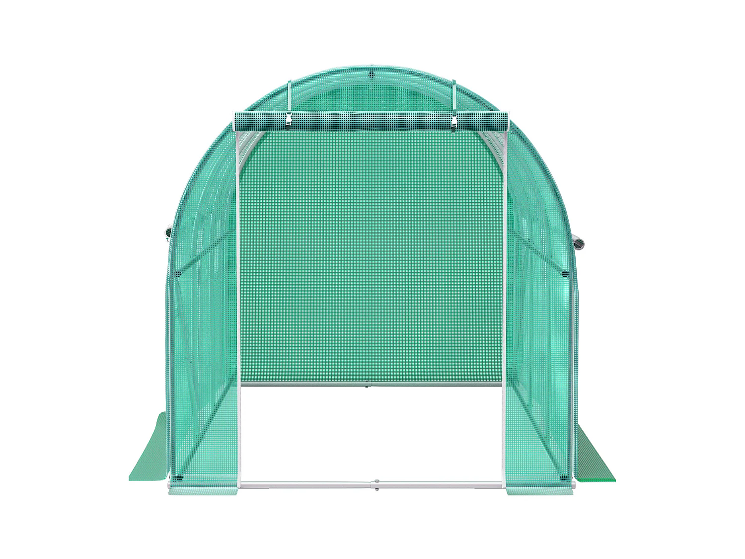 Serre Tunnel de Plain-Pied SucceBuy, 365.76 x 213.36 x 213.36 cm, Cadre Galvanisé et Couverture Imperméable