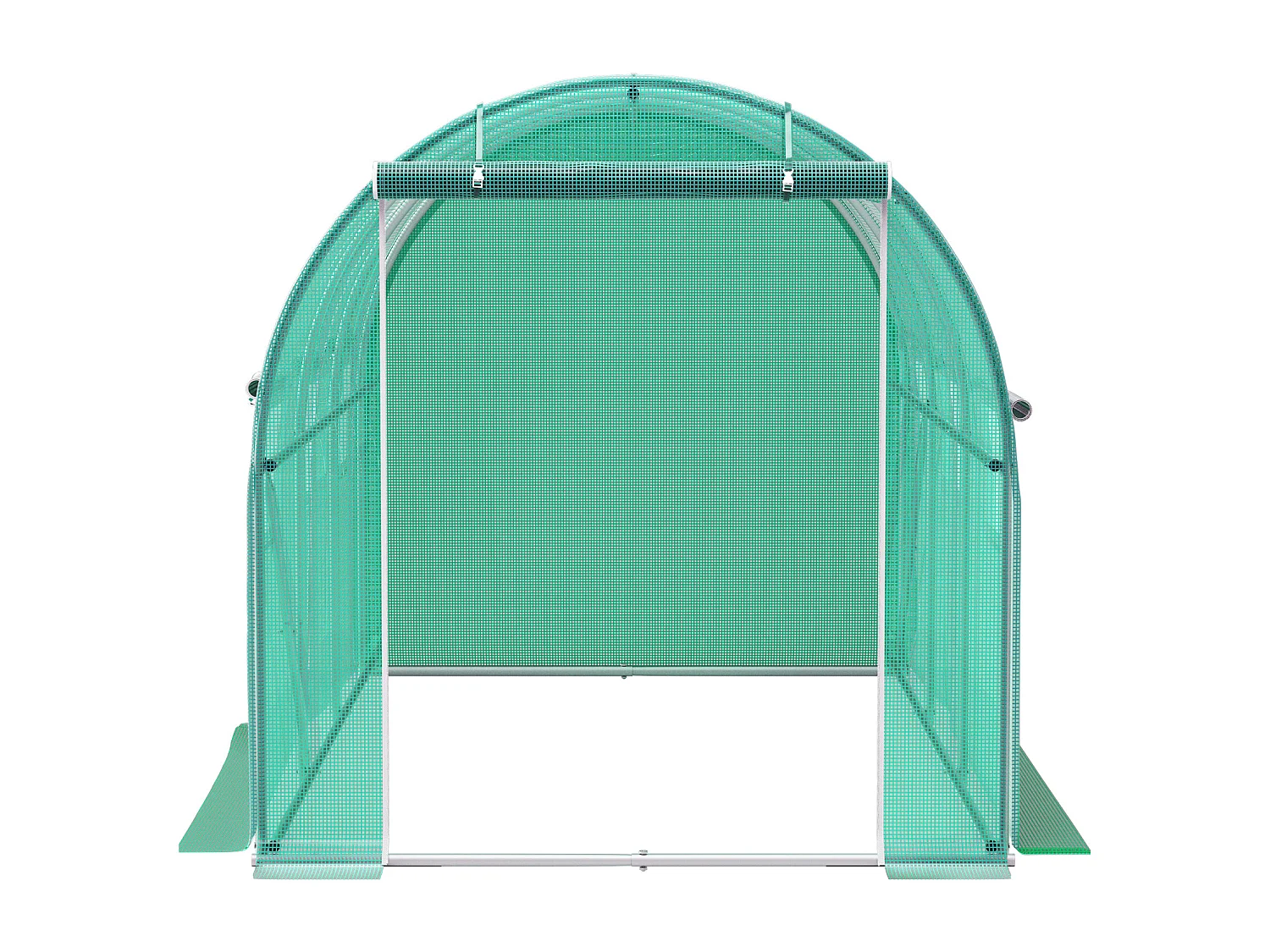 Serre Tunnel de Plain-Pied SucceBuy, 365.76 x 213.36 x 213.36 cm, Cadre Galvanisé et Couverture Imperméable