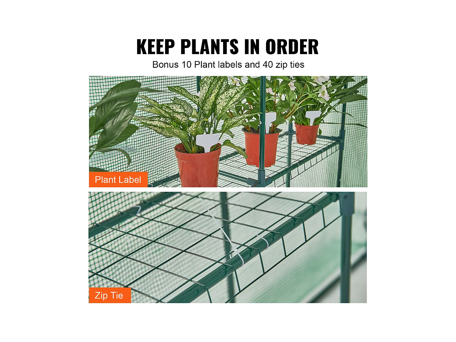 Serre Tunnel Portable SucceBuy avec Étagères 1.4 x 1.4 x 2 m