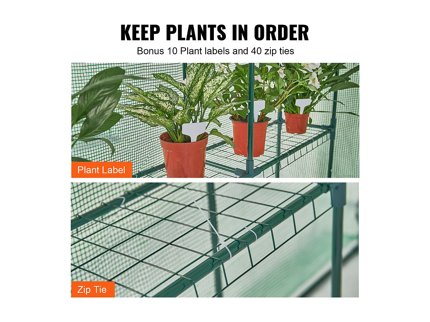 Invernadero Tipo Túnel Portátil SucceBuy con Estantes 1,4 x 1,4 x 2 m