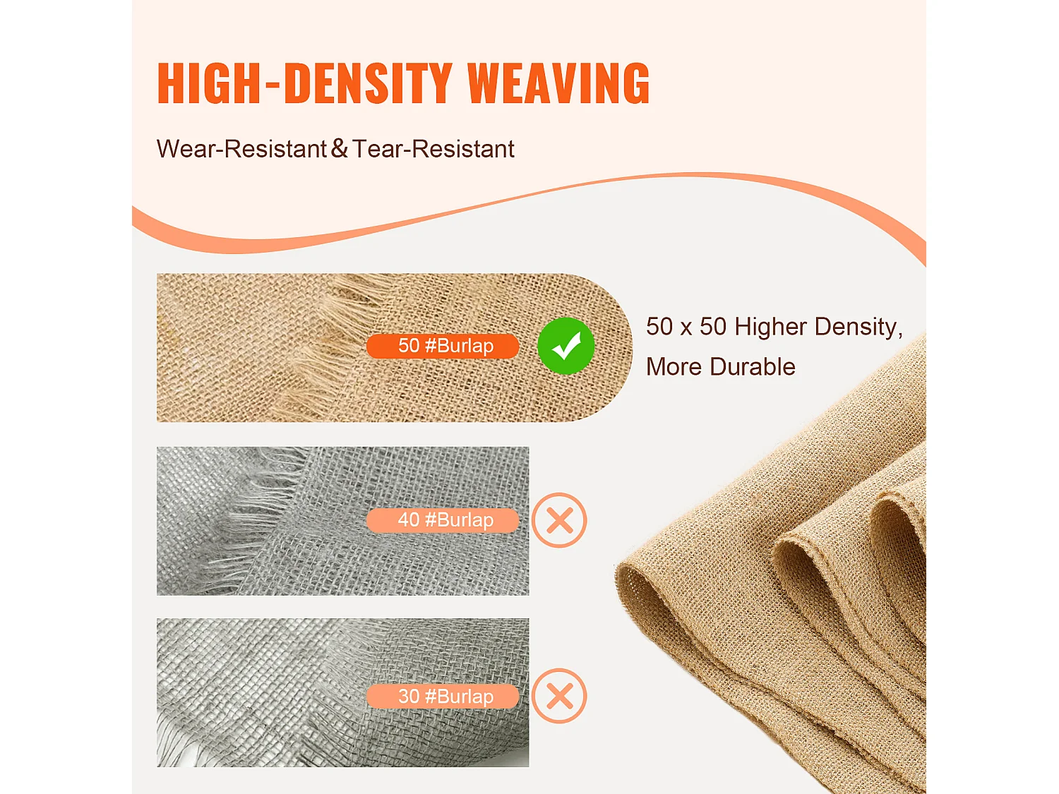 Rolo de Hessian SucceBuy, 355 mm x 45,7 m, Ideal para Artesanato e Embalagem Invernal de Plantas