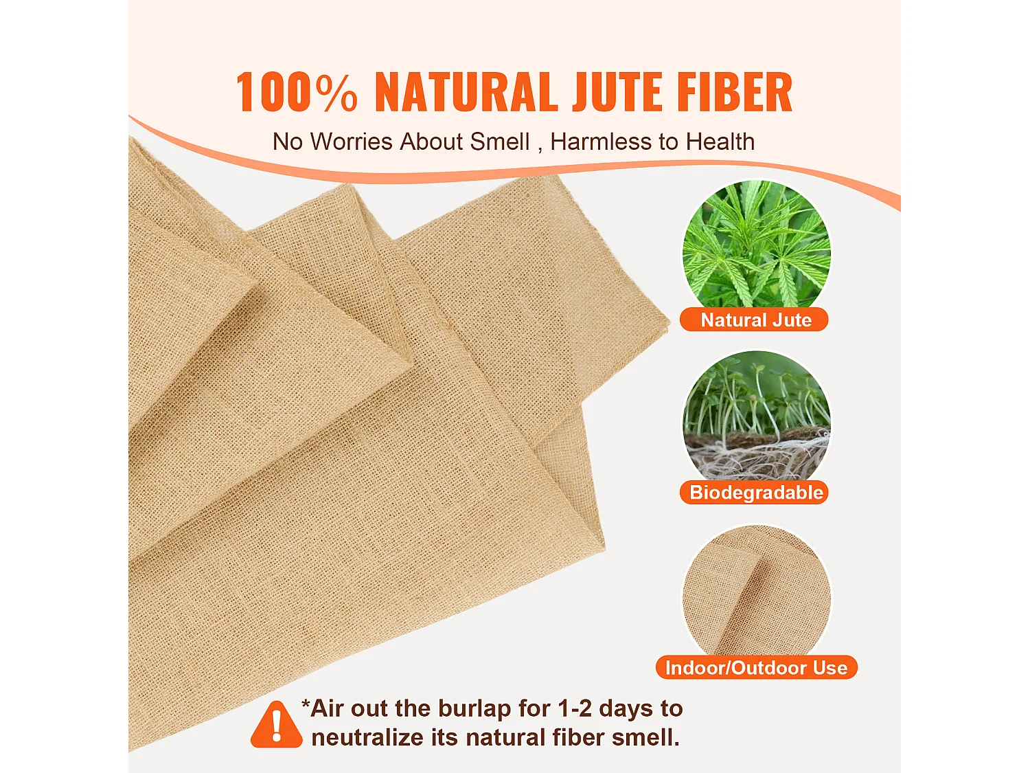 Rouleau de Toile de Jute SucceBuy, 355 mm x 9,1 m, pour l'Artisanat et l'Emballage Hivernal des Plantes