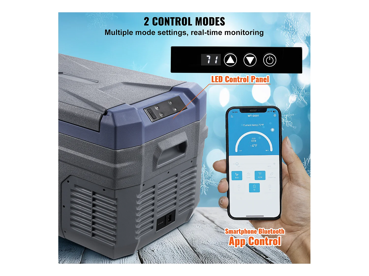 Réfrigérateur de Voiture SucceBuy Réfrigérateur Congélateur Portable pour Voiture 30L avec Compresseur à Zone Unique pour Voiture et Maison