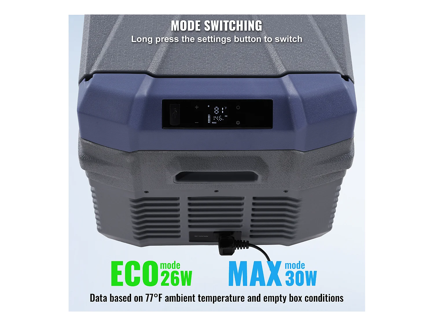 Réfrigérateur de Voiture SucceBuy Réfrigérateur Congélateur Portable pour Voiture 30L avec Compresseur à Zone Unique pour Voiture et Maison