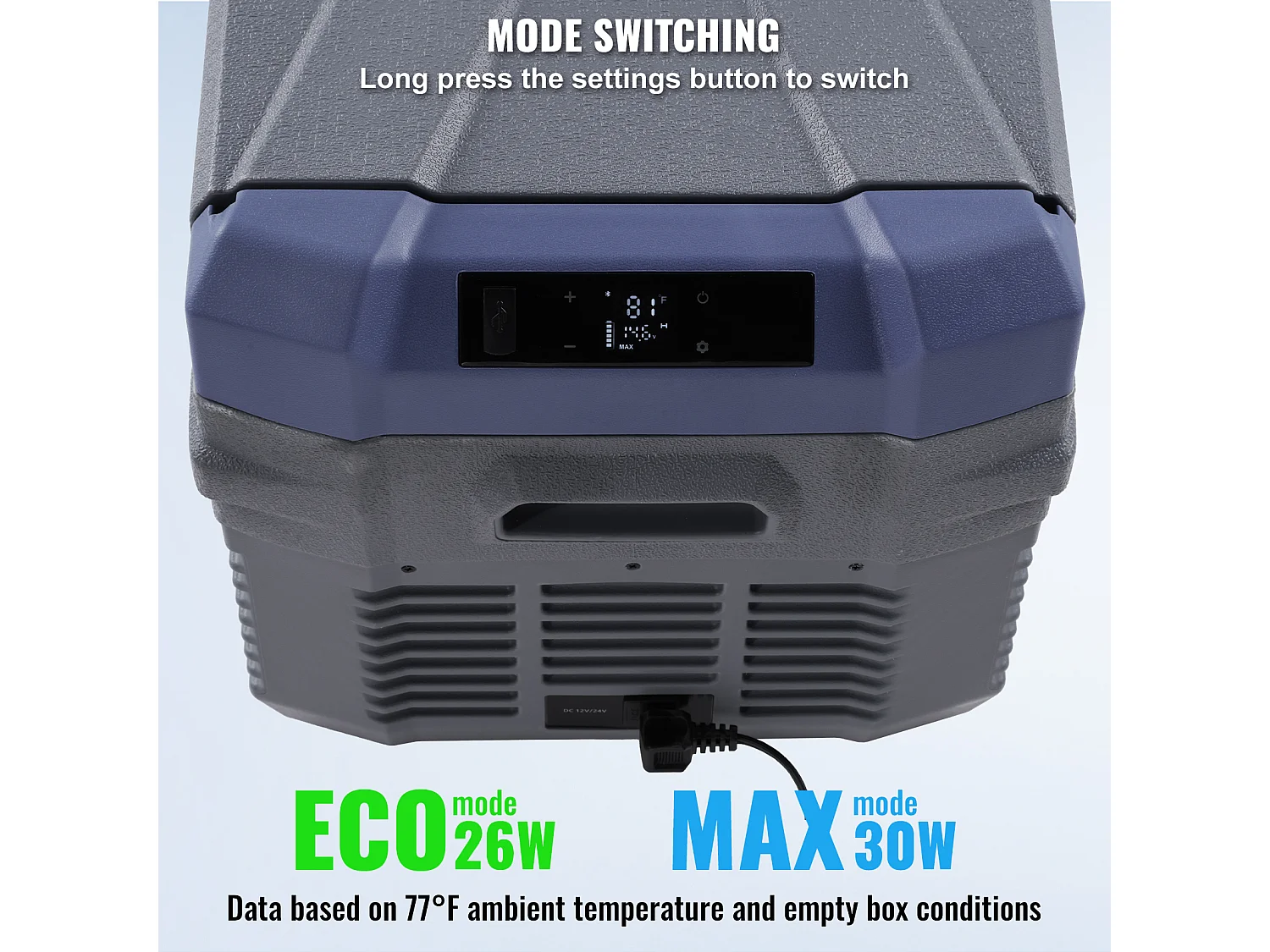 Réfrigérateur de Voiture SucceBuy Réfrigérateur Congélateur Portable pour Voiture 30L avec Compresseur à Zone Unique pour Voiture et Maison