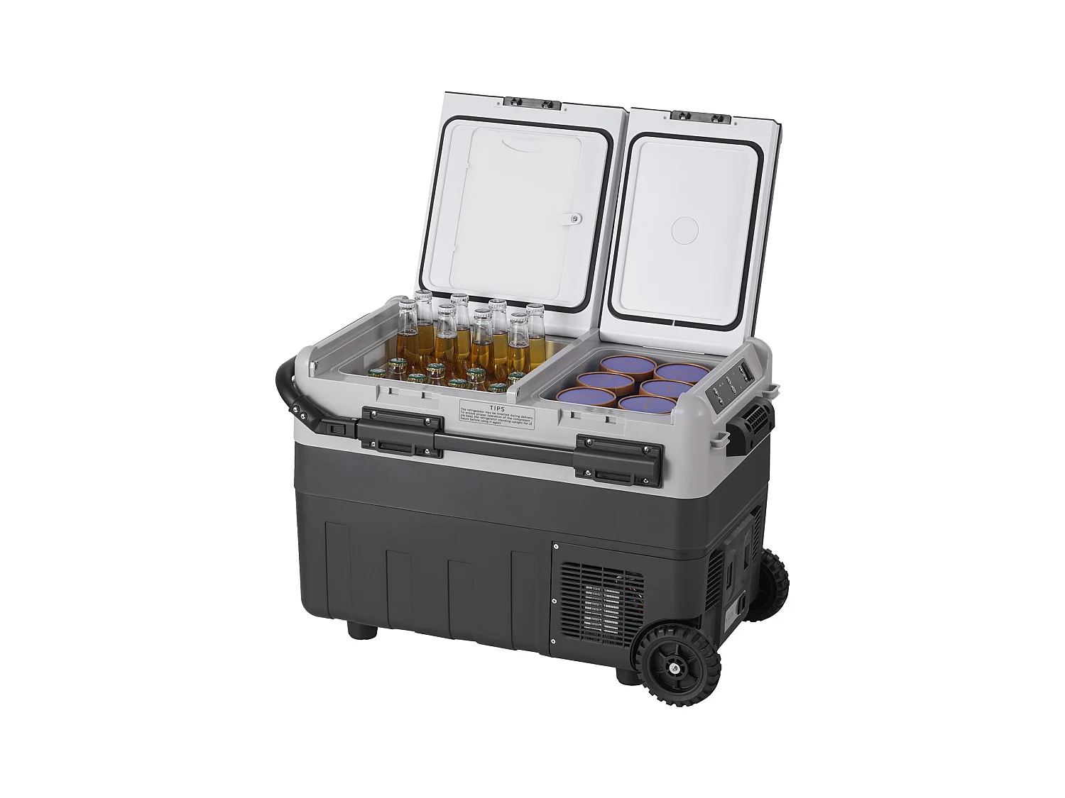 Réfrigérateur de Voiture SucceBuy Réfrigérateur Congélateur Portable pour Voiture 40L Double Zone, Compresseur pour Voiture et Maison