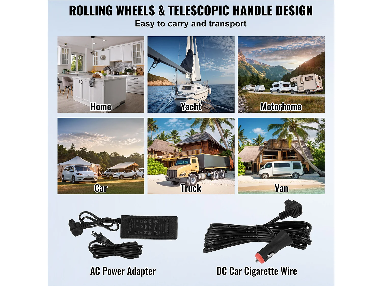 Réfrigérateur de Voiture SucceBuy Réfrigérateur Congélateur Portable pour Voiture 40L Double Zone, Compresseur pour Voiture et Maison