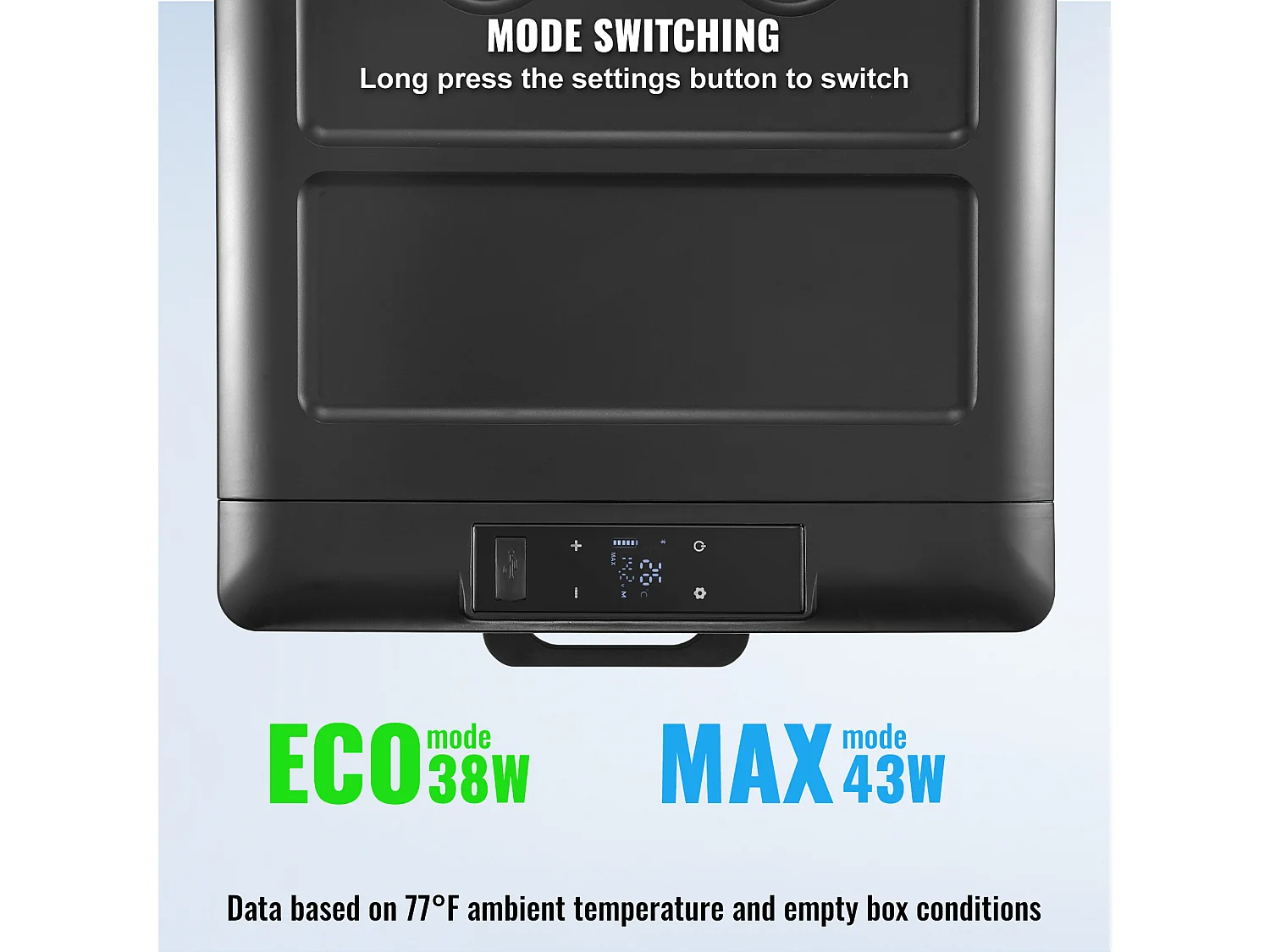 Réfrigérateur de Voiture SucceBuy Réfrigérateur de Voiture Portable 12V 70L à Zone Unique pour Camping-Car