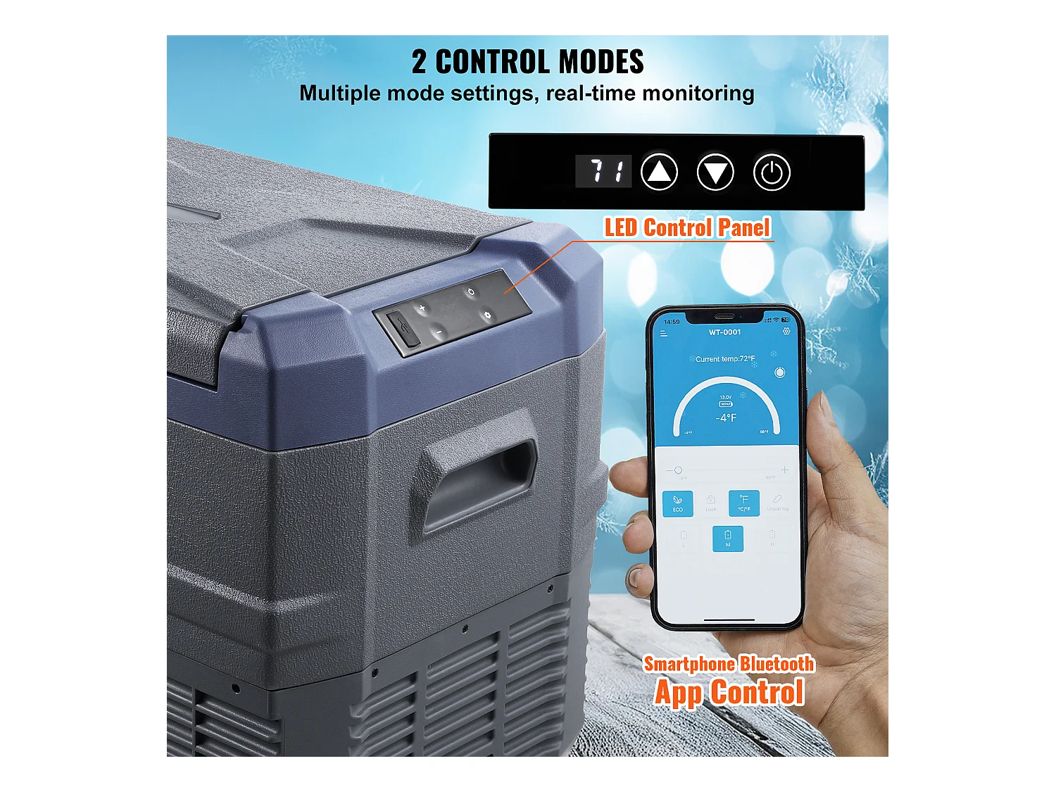 Réfrigérateur de Voiture SucceBuy Réfrigérateur Portable pour Voiture 37L avec Compresseur