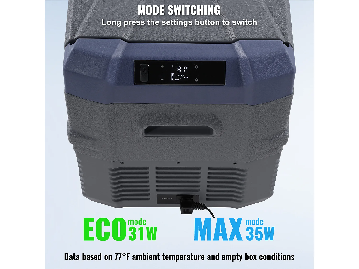 Réfrigérateur de Voiture SucceBuy Réfrigérateur Portable pour Voiture 37L avec Compresseur