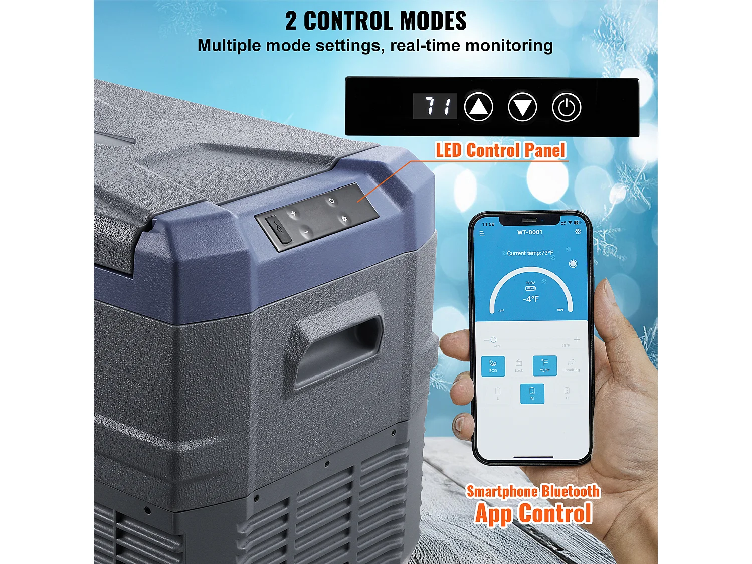 Réfrigérateur de Voiture SucceBuy Réfrigérateur Portable pour Voiture 37L avec Compresseur