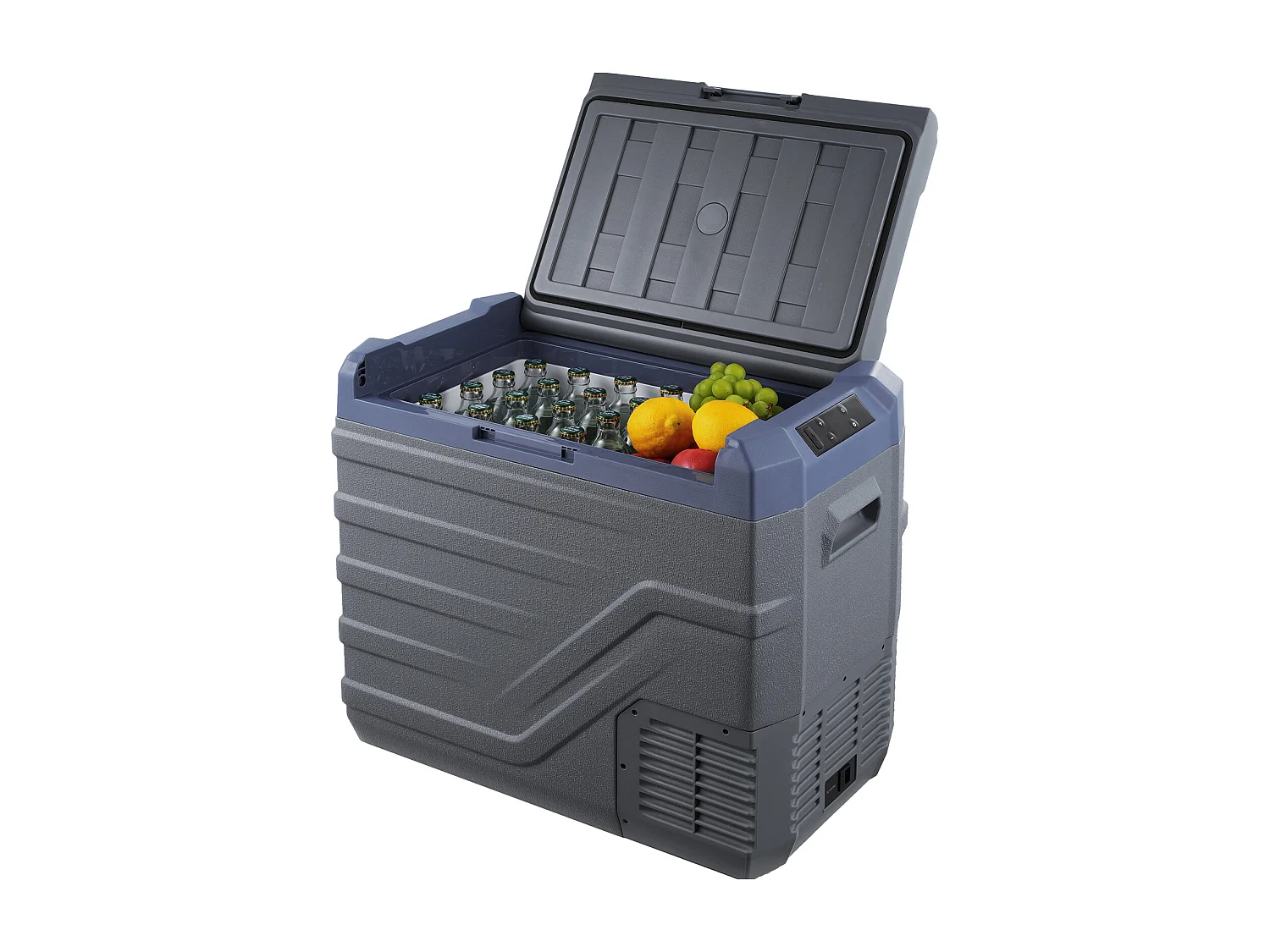 Réfrigérateur de Voiture SucceBuy Réfrigérateur-Congélateur Portable 45L pour Voiture, Compresseur à Zone Unique pour la Voiture, la Maison, Gris