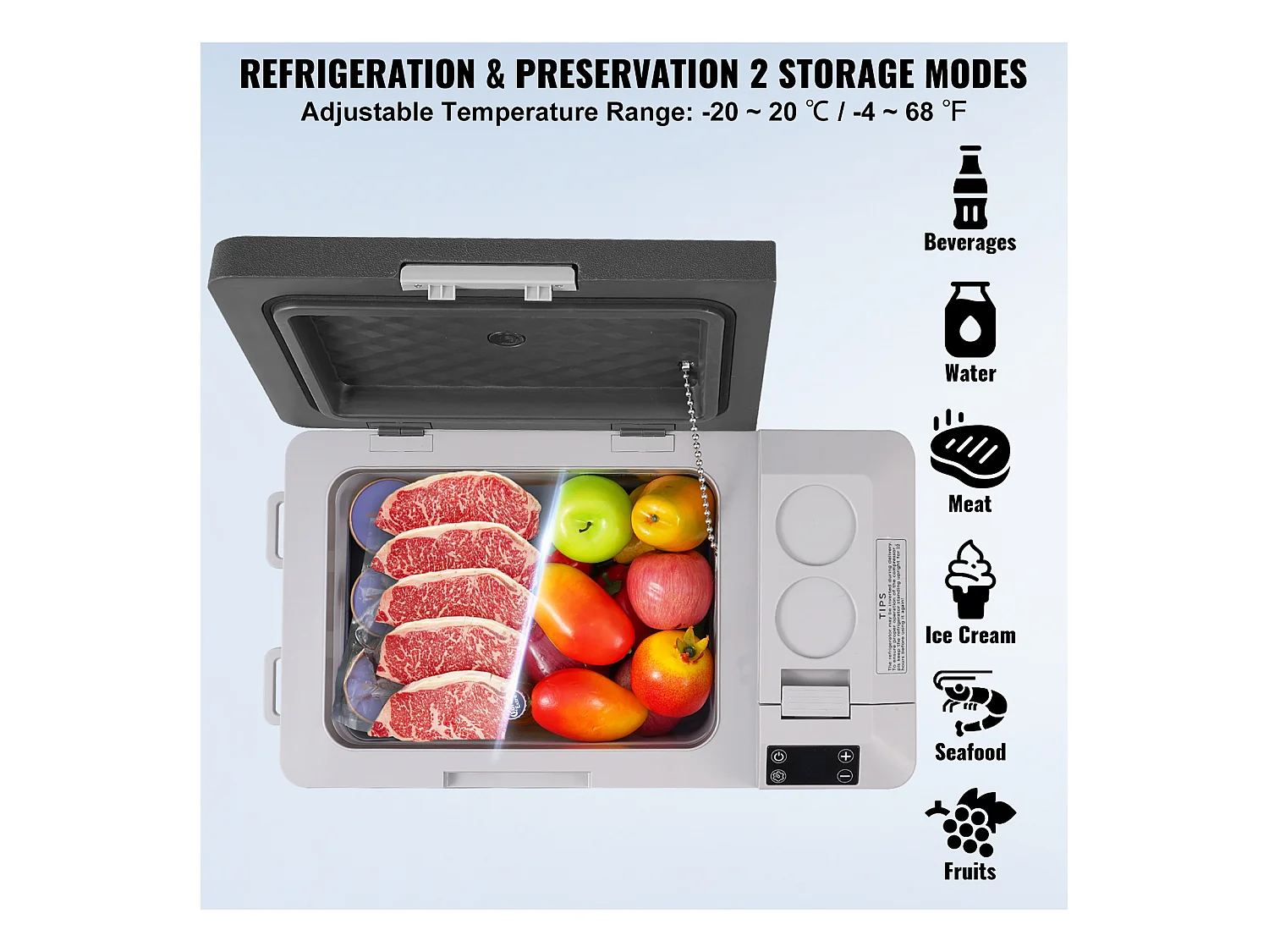 Réfrigérateur de Voiture SucceBuy Réfrigérateur-Congélateur Portable pour Voiture 25L, Simple Zone, Compresseur, pour la Voiture et la Maison