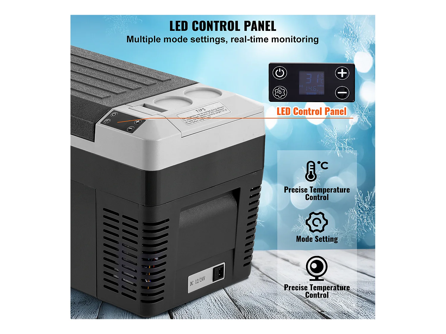 Réfrigérateur de Voiture SucceBuy Réfrigérateur-Congélateur Portable pour Voiture 25L, Simple Zone, Compresseur, pour la Voiture et la Maison