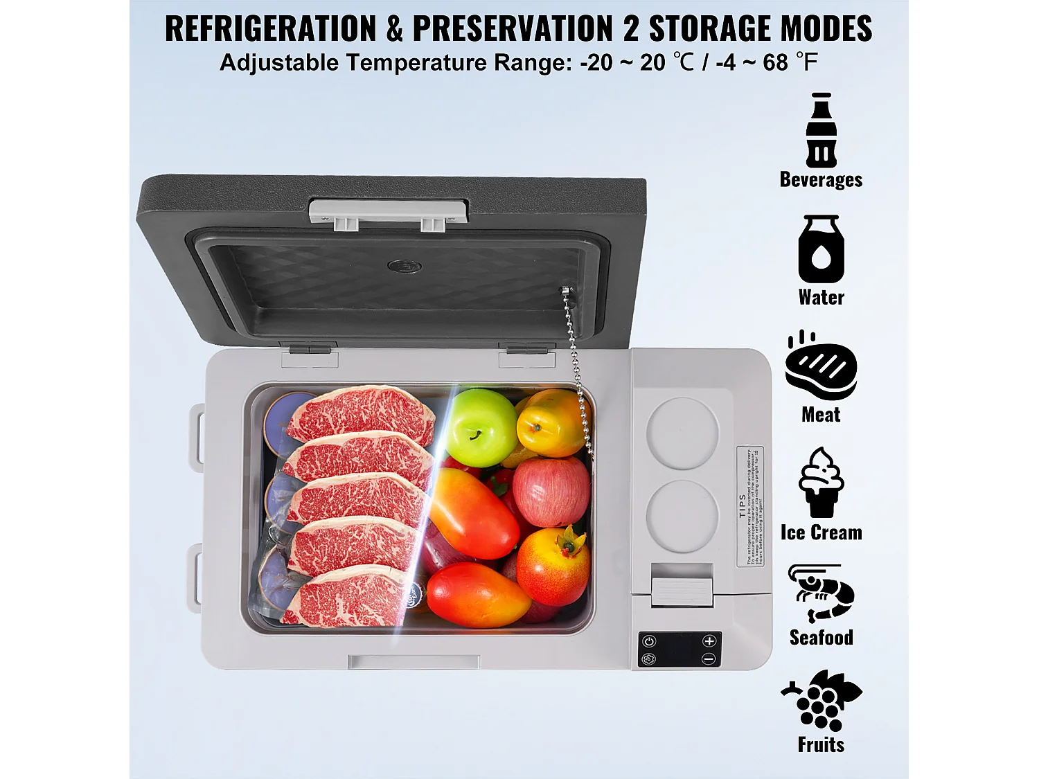 Réfrigérateur de Voiture SucceBuy Réfrigérateur-Congélateur Portable pour Voiture 25L, Simple Zone, Compresseur, pour la Voiture et la Maison