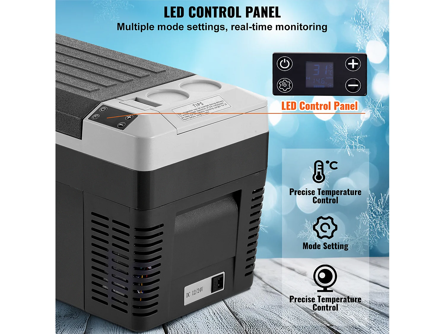 Réfrigérateur de Voiture SucceBuy Réfrigérateur-Congélateur Portable pour Voiture 25L, Simple Zone, Compresseur, pour la Voiture et la Maison