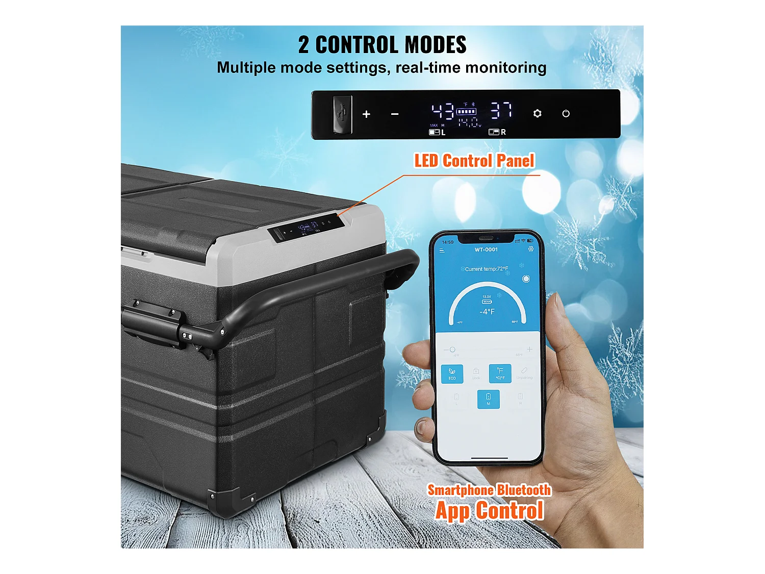 Réfrigérateur de Voiture SucceBuy Réfrigérateur de Voiture Portable 115L Double Zone pour Voiture et Maison