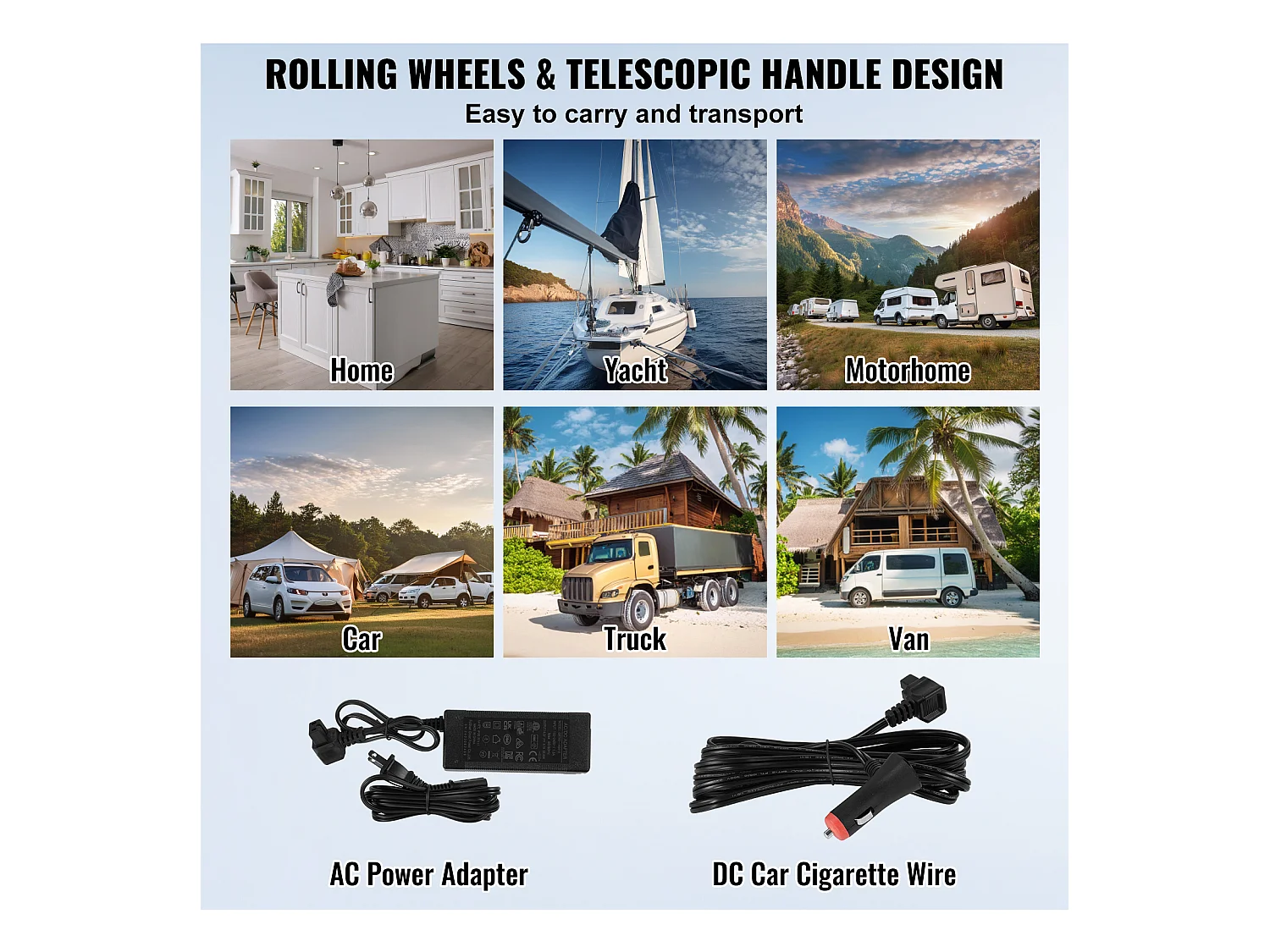 Réfrigérateur de Voiture SucceBuy Réfrigérateur de Voiture Portable 115L Double Zone pour Voiture et Maison