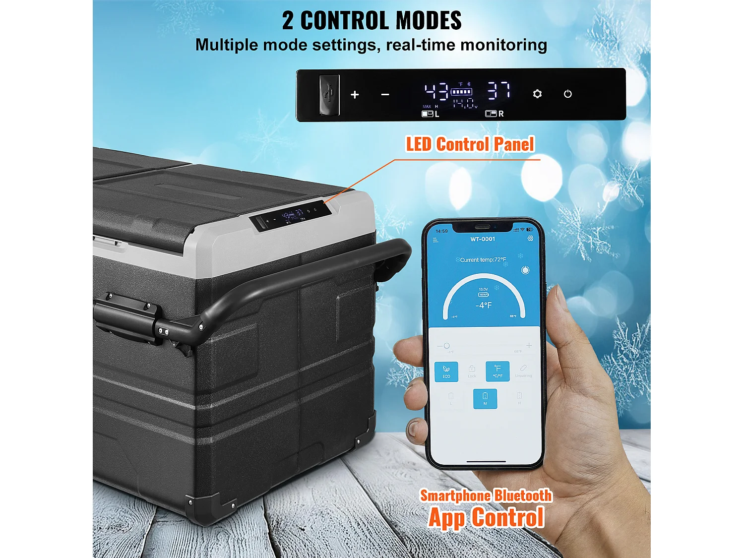 Réfrigérateur de Voiture SucceBuy Réfrigérateur de Voiture Portable 115L Double Zone pour Voiture et Maison