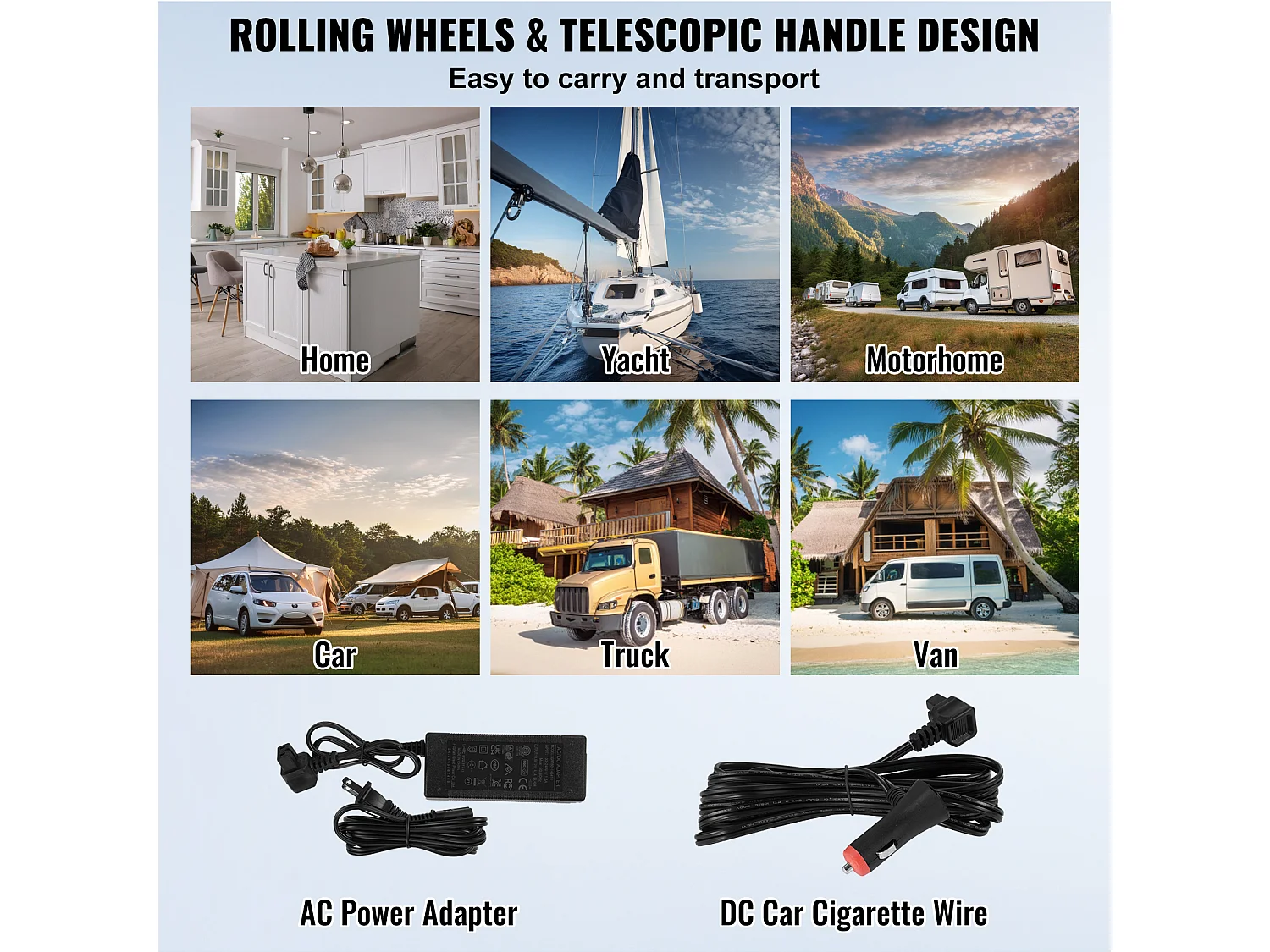 Réfrigérateur de Voiture SucceBuy Réfrigérateur de Voiture Portable 115L Double Zone pour Voiture et Maison