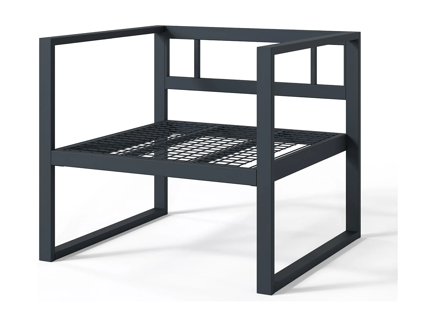 Gartenstuhl- mit wasserabweisendem Stoff - Braun/Schwarz - DYWILLY